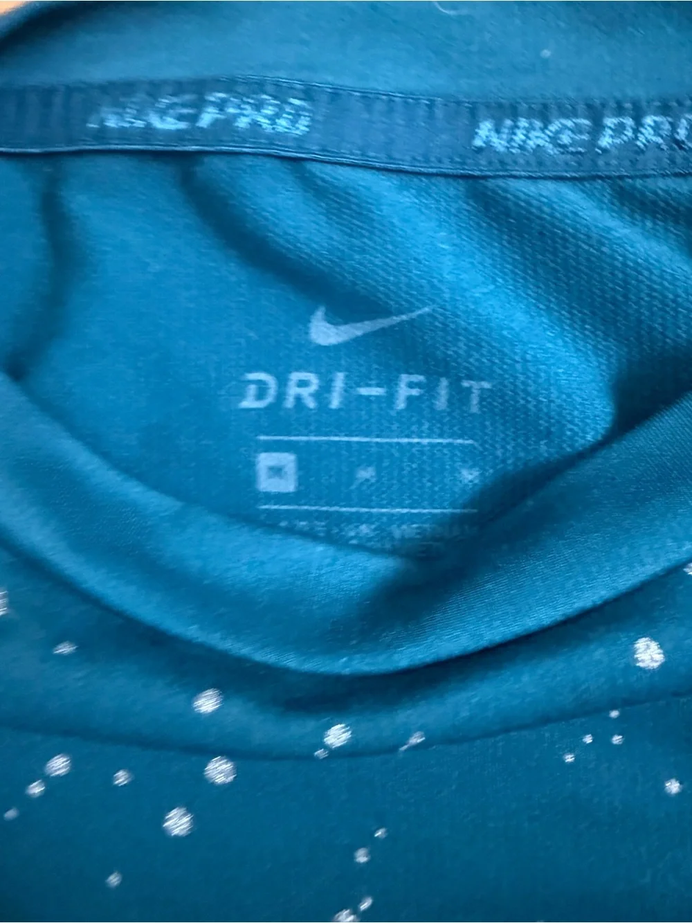 Nike Dri-Fit ‘Starry Night’ Metallic Long Sleeve Crop Workout Shirt